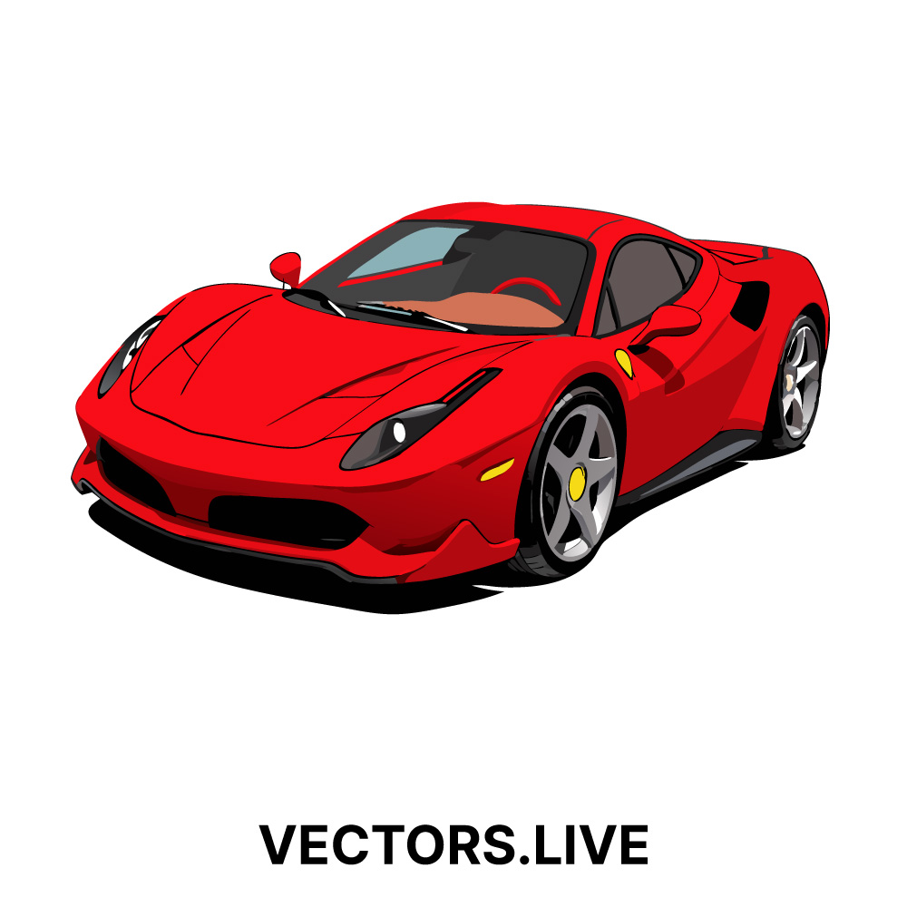 Lamborghini Red Car Vector